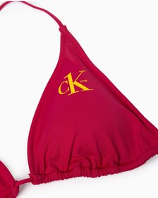 CK One Triangle Bikini Top, Royal Pink, hi-res