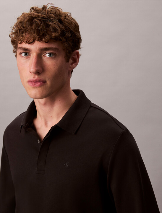 Luxe Cotton Long Sleeve Polo