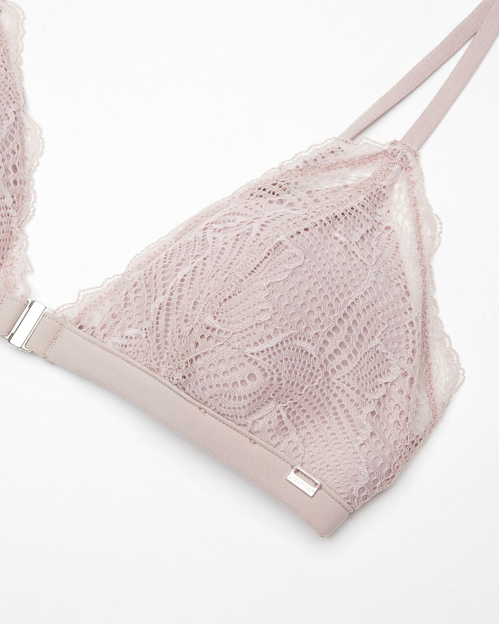 Lace Lightly Lined Triangle Bra, Gray Rose, hi-res
