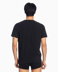 CK BLACK COTTON CREW NECK TEE, Black, hi-res