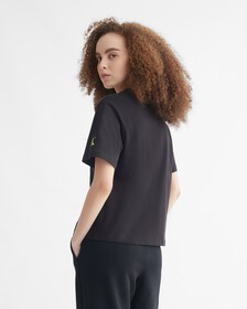 兔年特別版植絨貼飾 T 裇, CK BLACK, hi-res