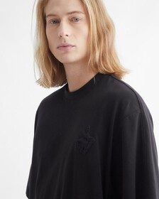 YEAR OF THE RABBIT OPEN SIDE RELAXED TEE, CK BLACK, hi-res