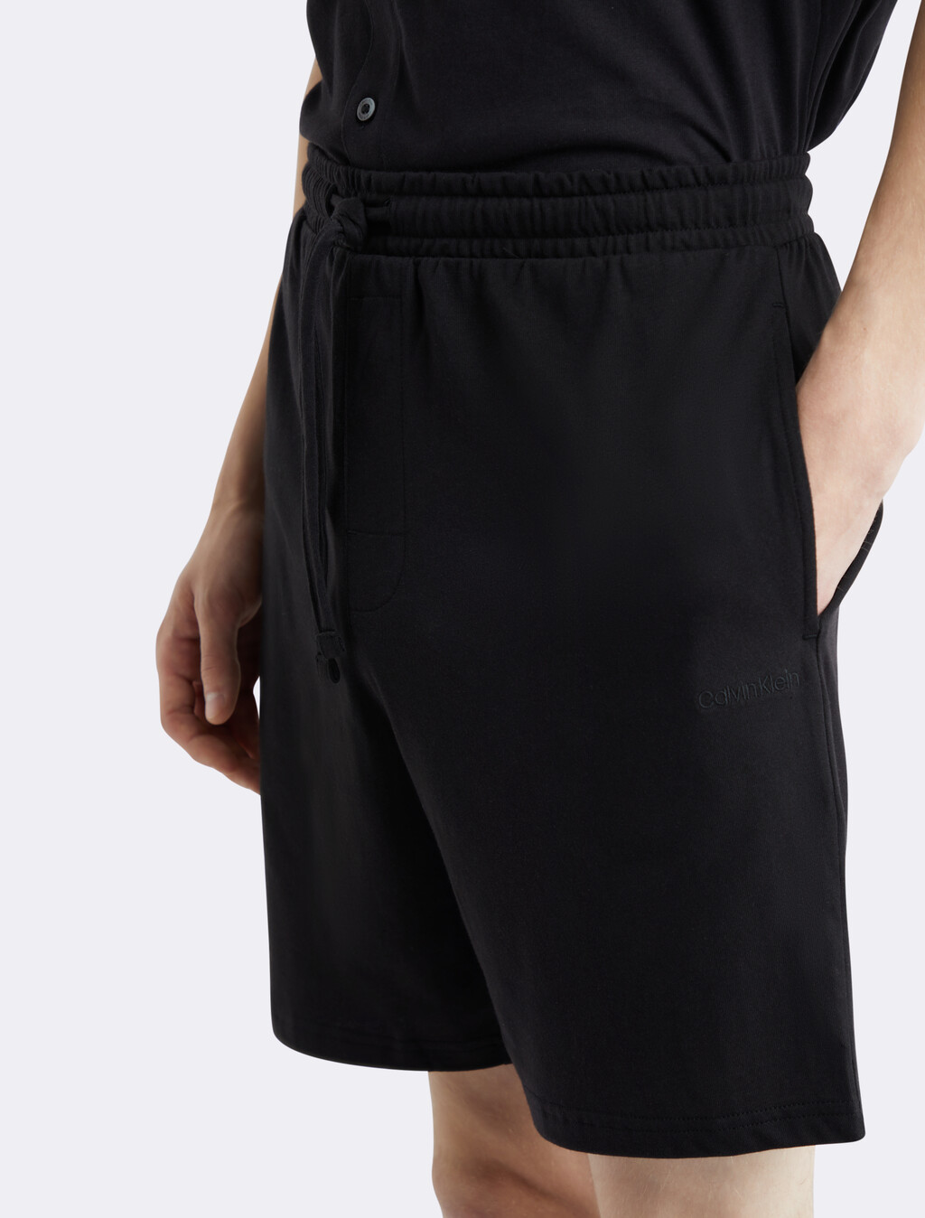 Cooling Lounge Sleep Shorts, Black, hi-res