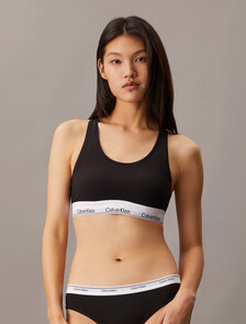 Icon Cotton Lightly Lined 無鋼圈內衣, BLACK, hi-res