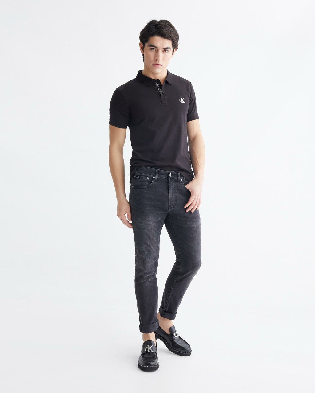 RECONSIDERED MODERN TAPER JEANS, Visual Washed Black, hi-res