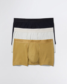 COTTON STANDARDS TRUNKS 3 PACK, BLACK BEAUTY OLIVE BONE WHITE, hi-res