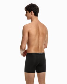 Embossed Icon Microfiber Boxer Briefs, Black, hi-res