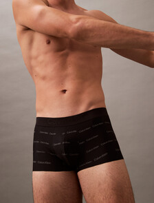 CK Black Print Low Rise Trunk, 18320 TRIPLE LOGO STRIPE+PLATINUM RUST, hi-res