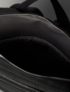 Embossed CK Emblem Slim Backpack, Black, hi-res