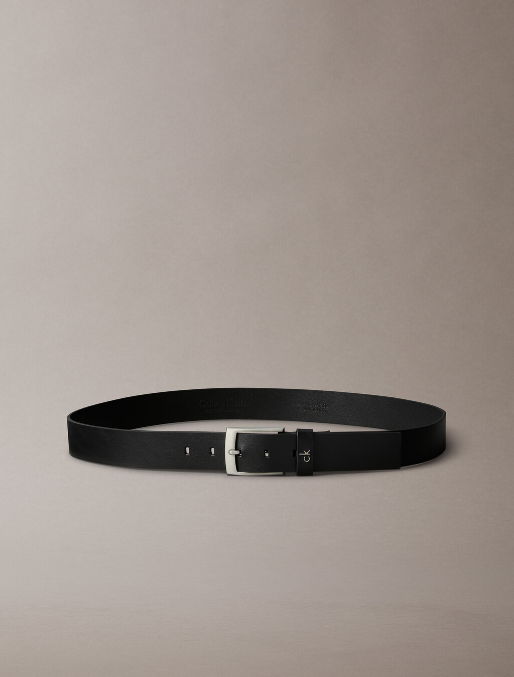 經典方形搭扣腰帶, Black/Brushed Nickel, hi-res