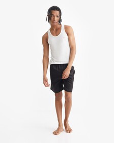 TENCEL LOUNGE SHORTS, Black, hi-res