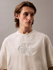 Relaxed Monogram T-shirt, Puritan Gray, hi-res
