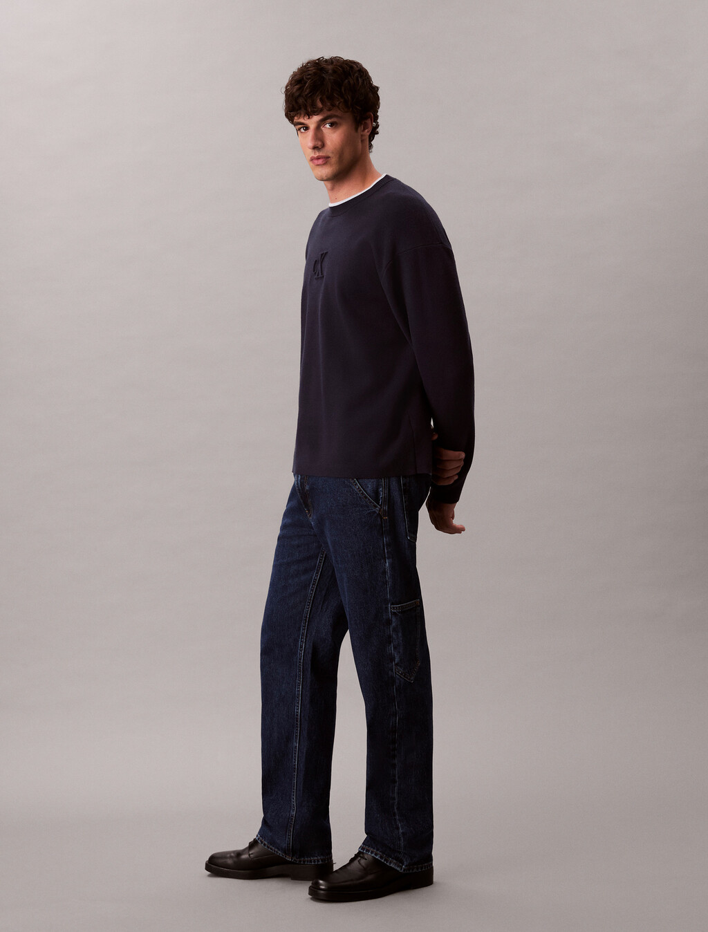 Straight Leg Carpenter Jeans, INDIGO GRAVEL, hi-res