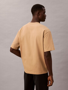 雙色標誌刺繡超寬鬆 T 恤, Tannin, hi-res