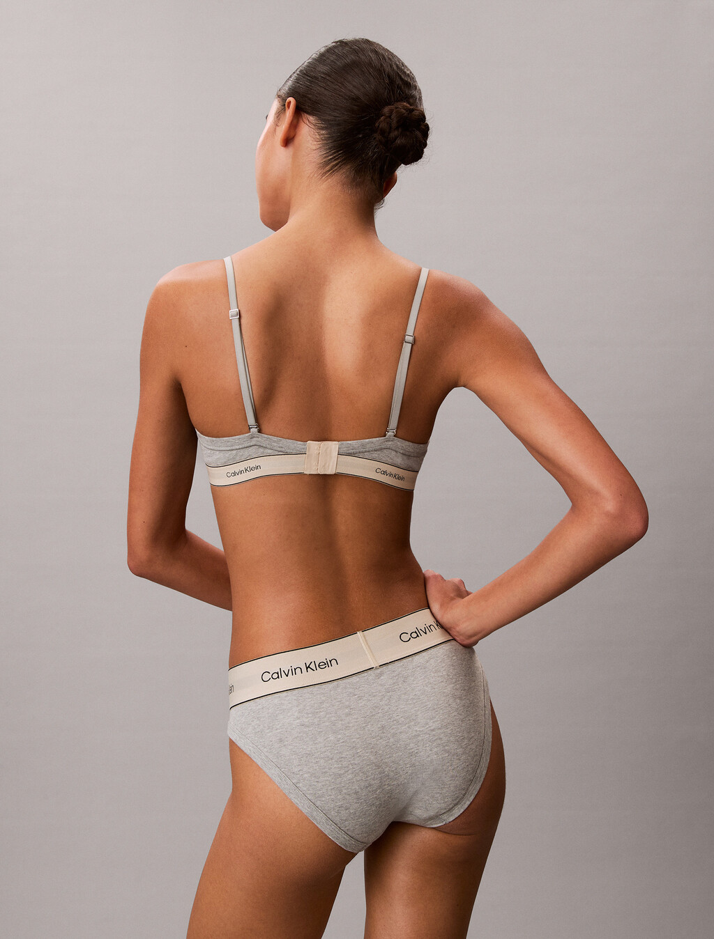 Lift Demi Bra - Heritage Cotton, Grey Heather, hi-res