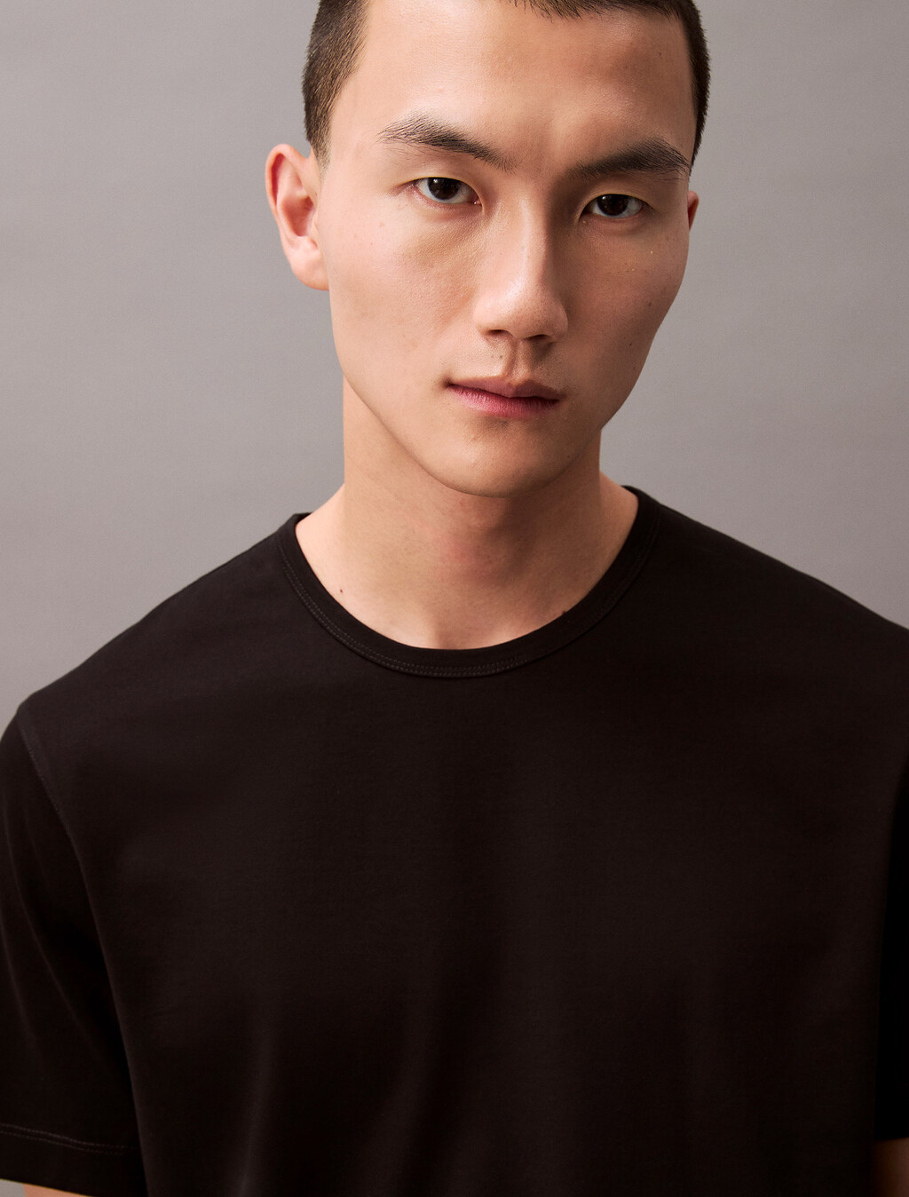 The Calvin Double Mercerized Tee, Black, hi-res
