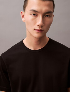 The Calvin Double Mercerized Tee, Black, hi-res