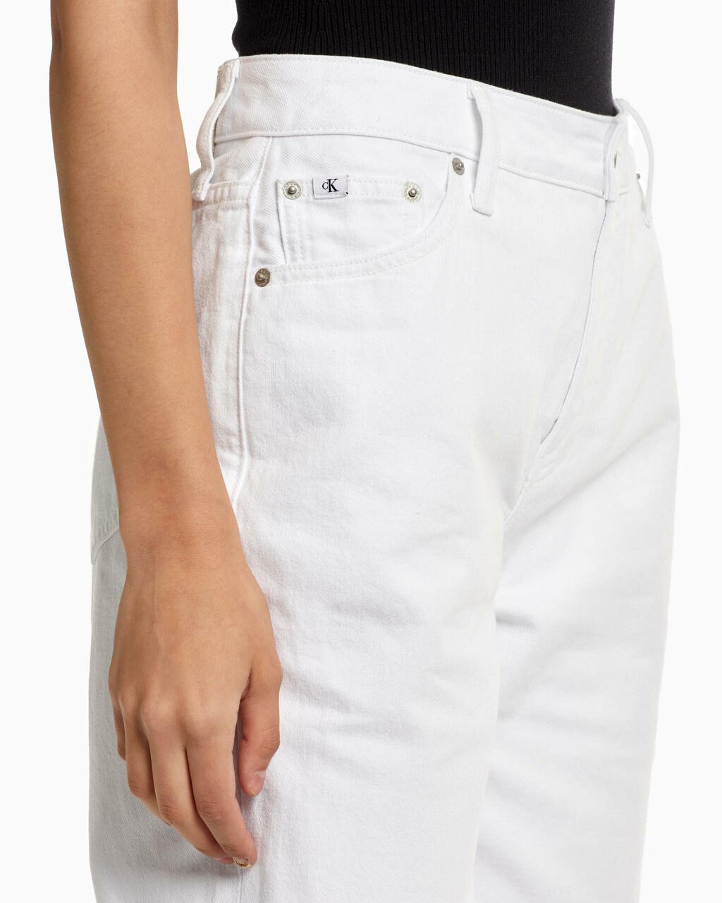 90S STRAIGHT RECONSIDERED SHORTS, White, hi-res