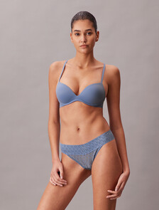 Icon 標誌蕾絲低腰比基尼三角褲, Blue Tulip, hi-res