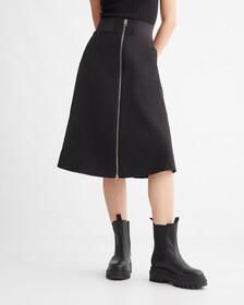 PREMIUM CAPSULE FRONT ZIP A LINE SKIRT, Ck Black, hi-res