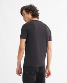 PIMA COTTON STRETCH LOGO TEE, Ck Black, hi-res