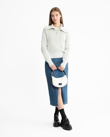 Sustainable Midi Denim Skirt, Denim Medium, hi-res