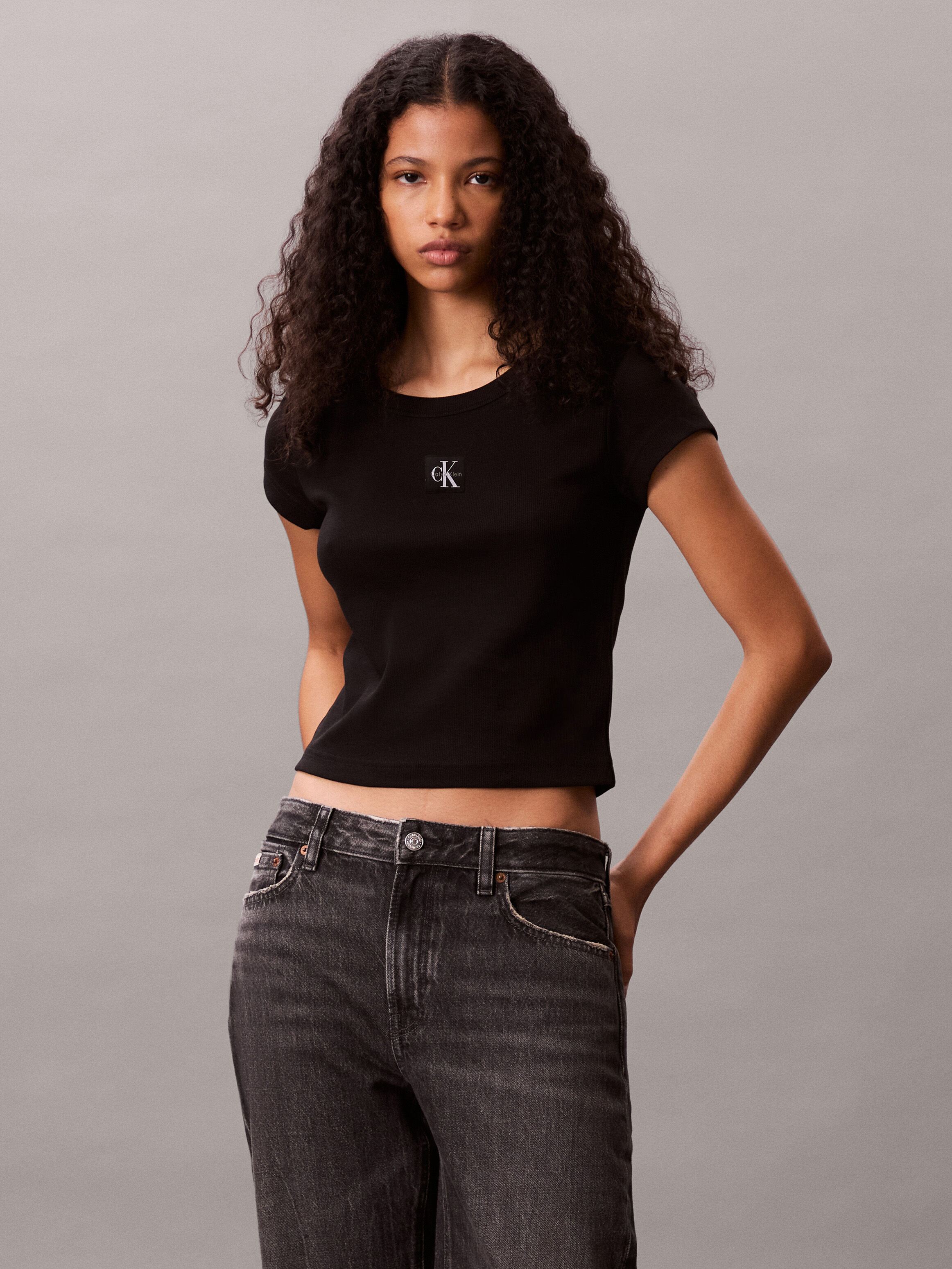 [CK JEAN] Women's Logo Baby Crop T-shirt ★大人気★ Jean Tee | Baby Pink – With Jéan
