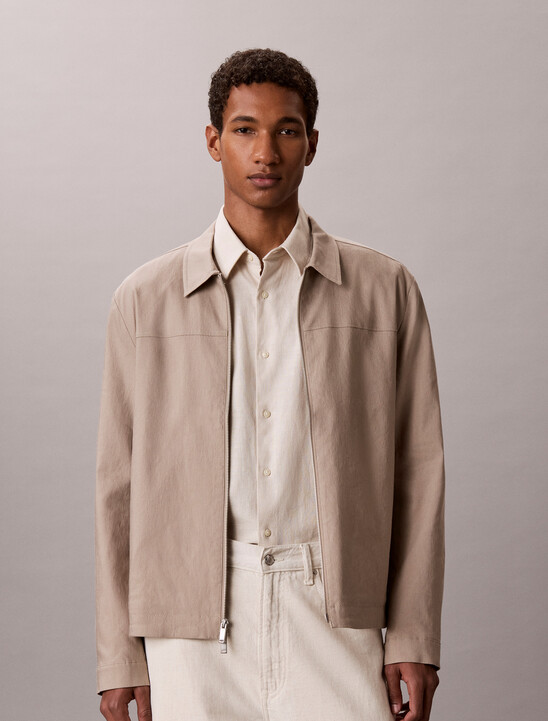 Linen Lyocell Shirt Jacket