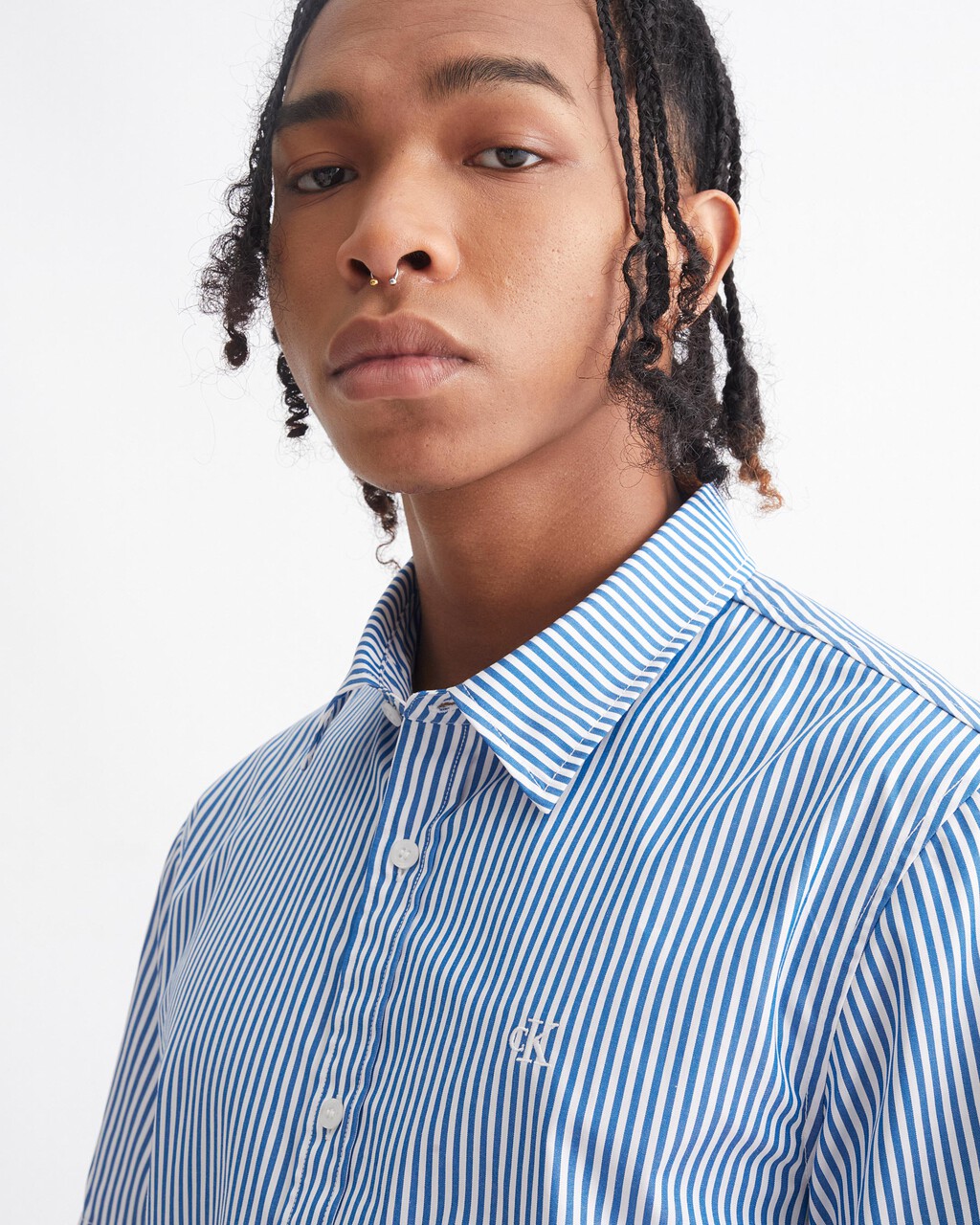 LOGO PIPING RELAXED SHIRT, Tarps Blue, hi-res
