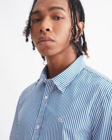 LOGO PIPING RELAXED SHIRT, Tarps Blue, hi-res