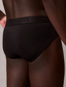 CK Black Microfiber Hip Brief, Black, hi-res