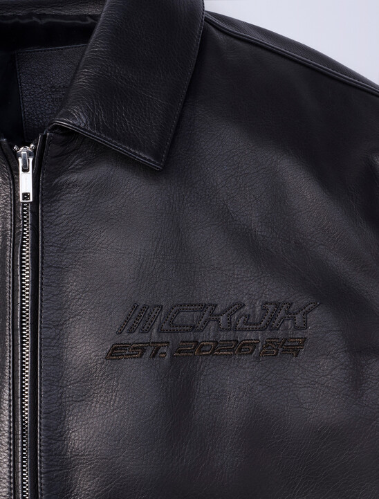 Jung Kook for Calvin Klein Leather Racer Jacket