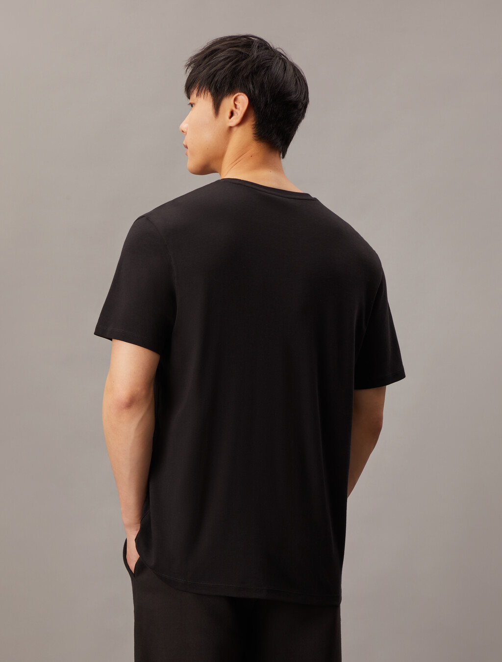 奢華棉質 T 恤, Black, hi-res