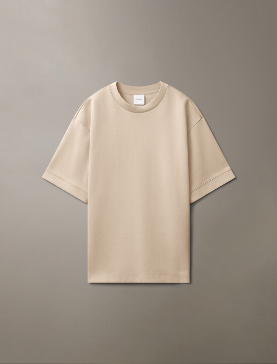 Combed Lightweight Interlock Cotton Crewneck T-Shirt