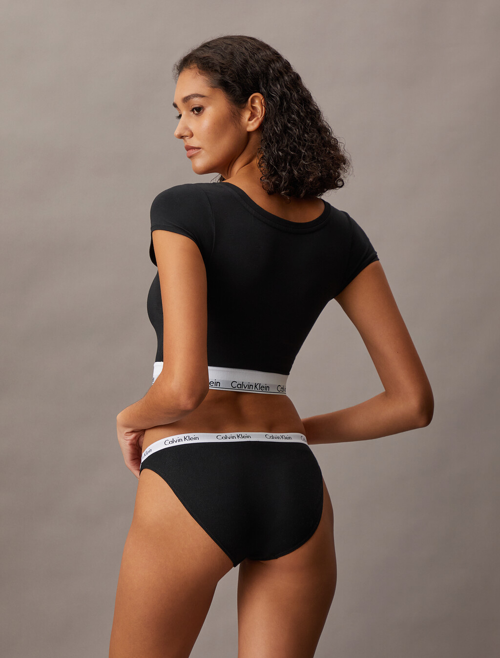 Carousel 羅紋針織比基尼內褲 3 件套組, BLACK / GREY HTR / WHISPER PEACH, hi-res