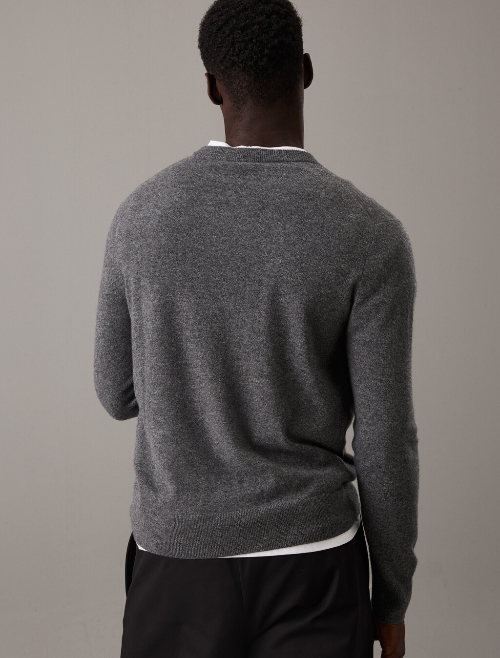 Classic Cashmere Crewneck Sweater, Dark Cliff Htr, hi-res