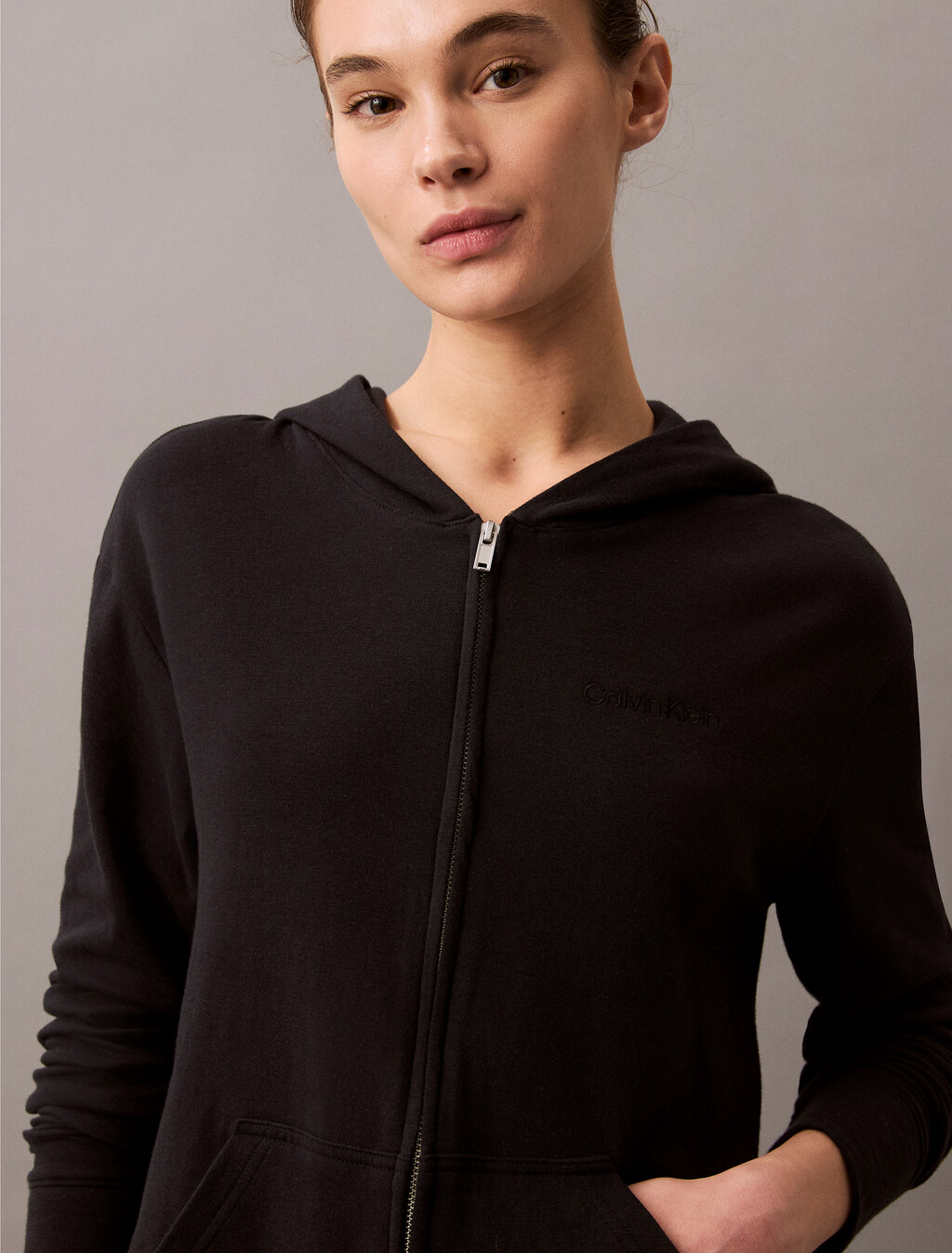 FRNCH TRRY ZP HDBlack, Black, hi-res