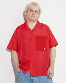 Pride Relaxed Nylon Short Sleeve Shirt, Bittersweet, hi-res