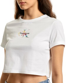 PRIDE LOGO 短版 T 恤, Bright White, hi-res
