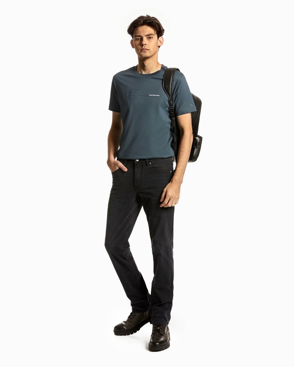Urban Monogram Slim Tee, Ocean Teal, hi-res