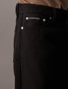 Black Standard Straight Jeans, Denim Black, hi-res