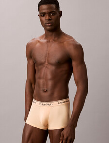 3 件裝低腰平口內褲 - Microfibre Stretch, Gulf Blue/Light Cast/Peach Bliss, hi-res