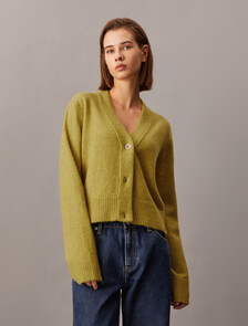 Plush Wool Blend Cardigan, Willow, hi-res