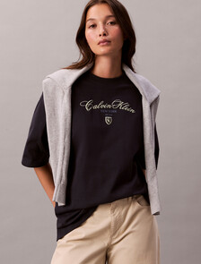 Script Logo Graphic Relaxed T-Shirt, Inkwell, hi-res