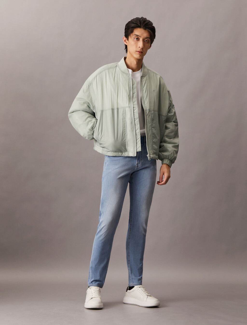 37.5 雙彈力現代窄口牛仔褲, Denim Light, hi-res
