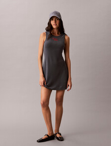 Towel Terry Scoop Back Mini Dress, Turbulence, hi-res