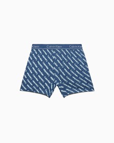 KNIT SLIM BOXERS, STRUCTURE 45 SHADOW LOGO AUDACIOUS BLUE, hi-res