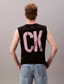 Pride Viva Love Graphic Relaxed Tank Top, Black, hi-res