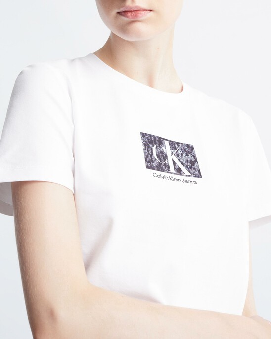Monogram 四方印花有機棉修身 T 裇