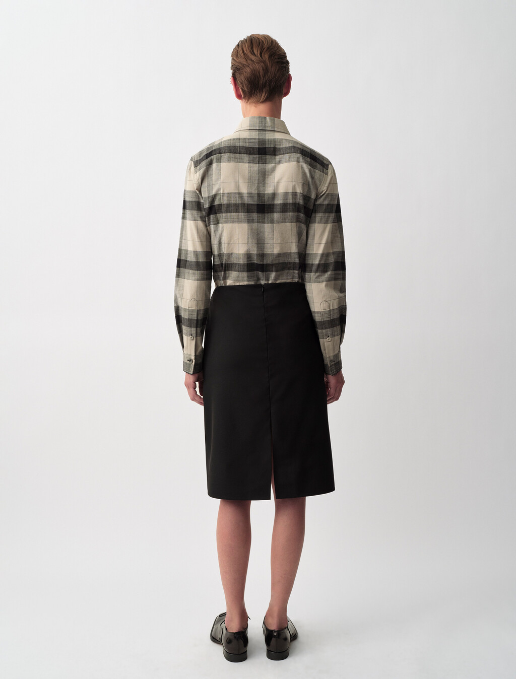 Luna鉛筆半身裙, Black, hi-res